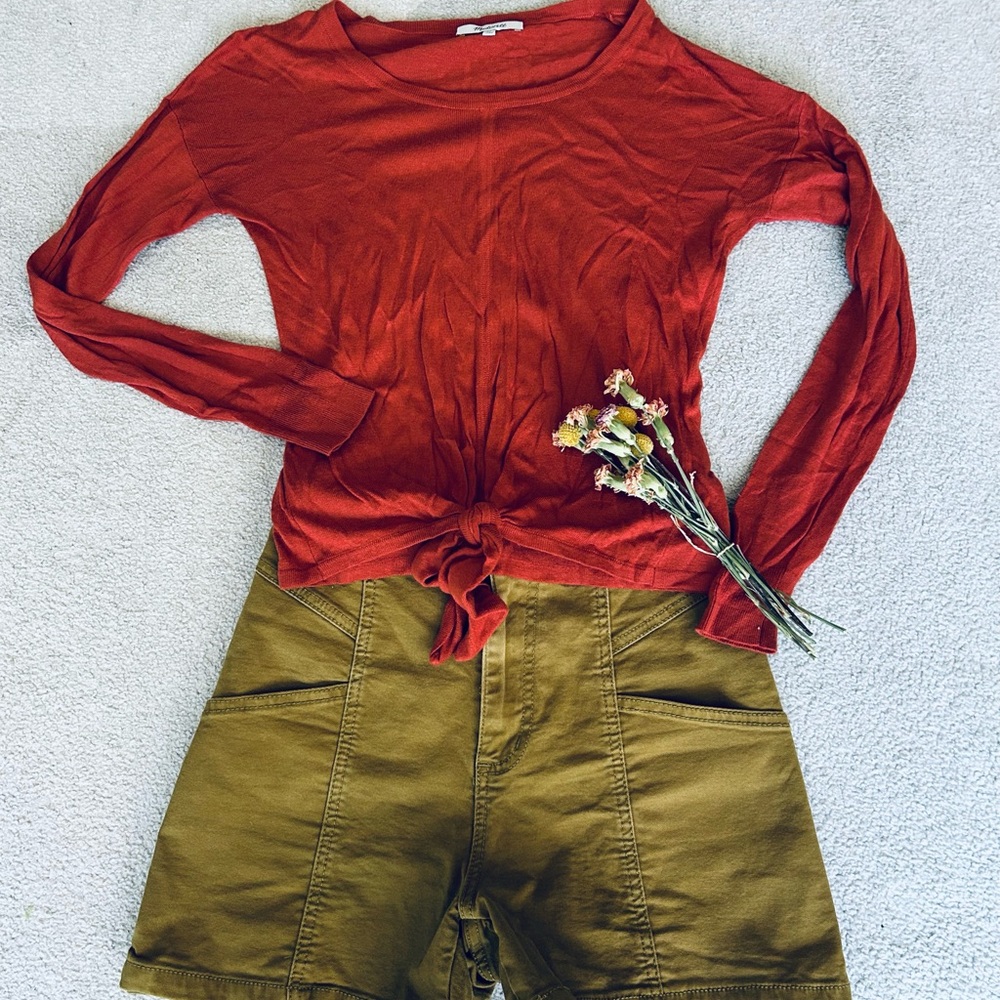Madewell Terracotta Knit Sweater